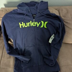 Hurley Navy Blue Zip-Up Hoodie